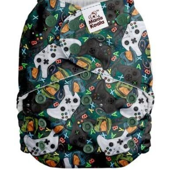 Xbox Games OS Pocket Cloth Diaper with Suede Inner by Mama Koala - Picture 1 of 2